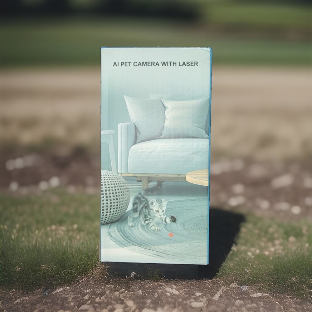 AI Pet Camera with Laser – 2K HD WiFi Smart Pet Cam – AI Tracking & App Control